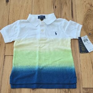Polo by Ralph Lauren Kids White, Yellow, and Blue Polo Shirt